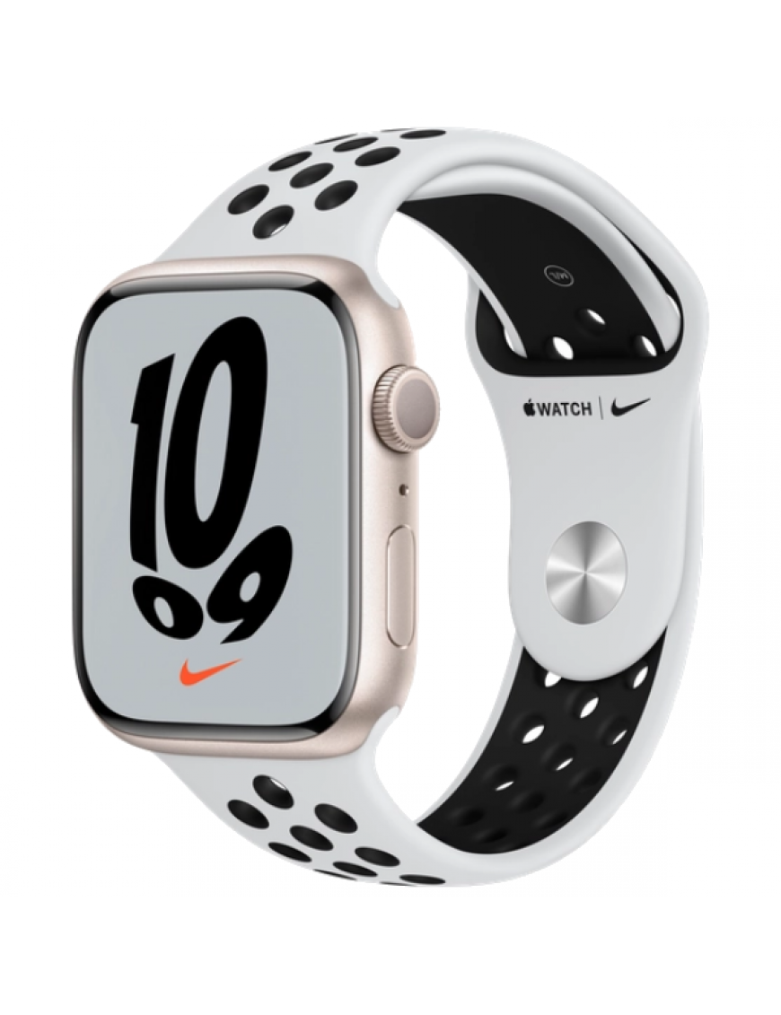 Apple Watch Nike Series 7 45 мм серебристый 